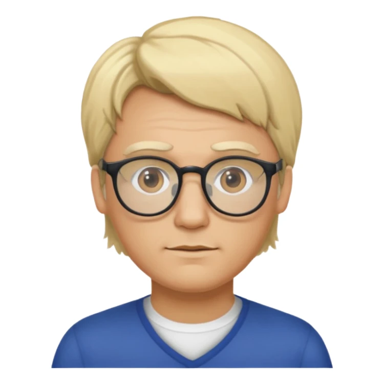 Man metis glasses blond hairs sticker