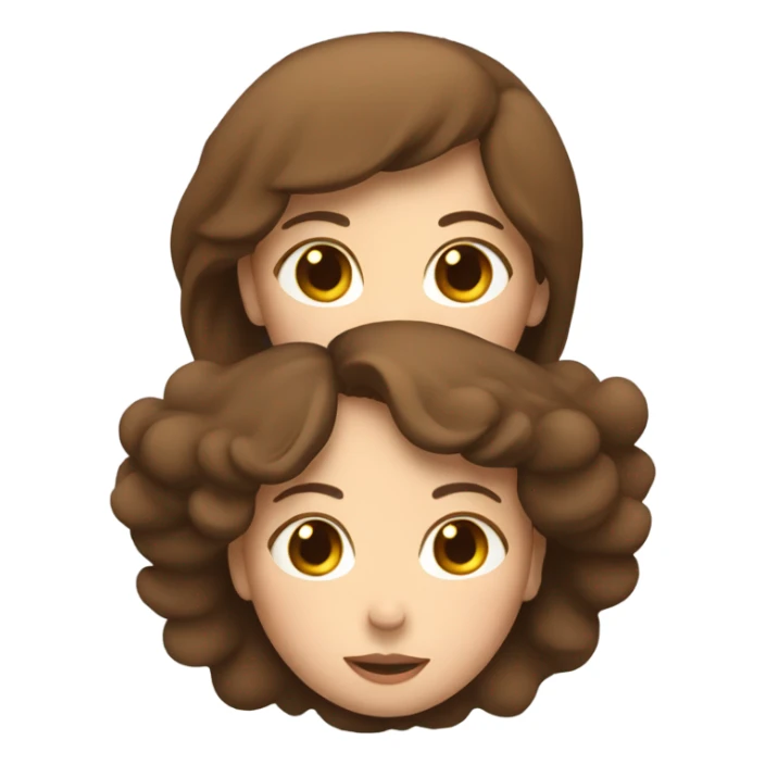 Lesbian cuddles brown hair soft sticker