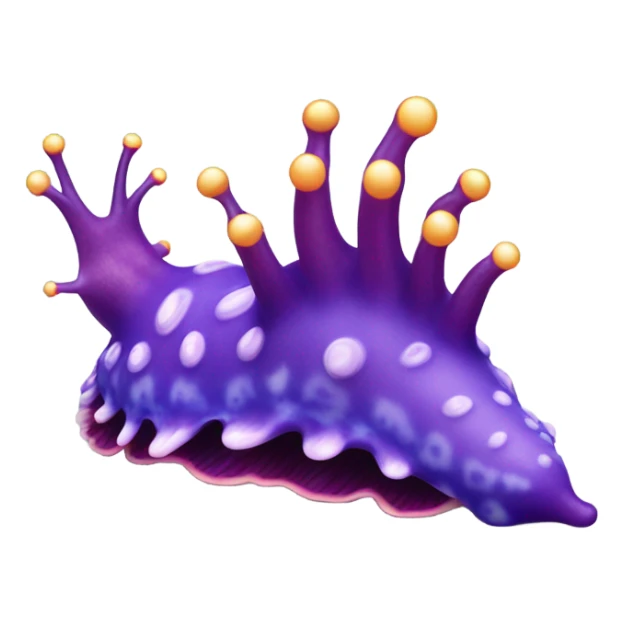 sea slug, nudibranch, purple sticker