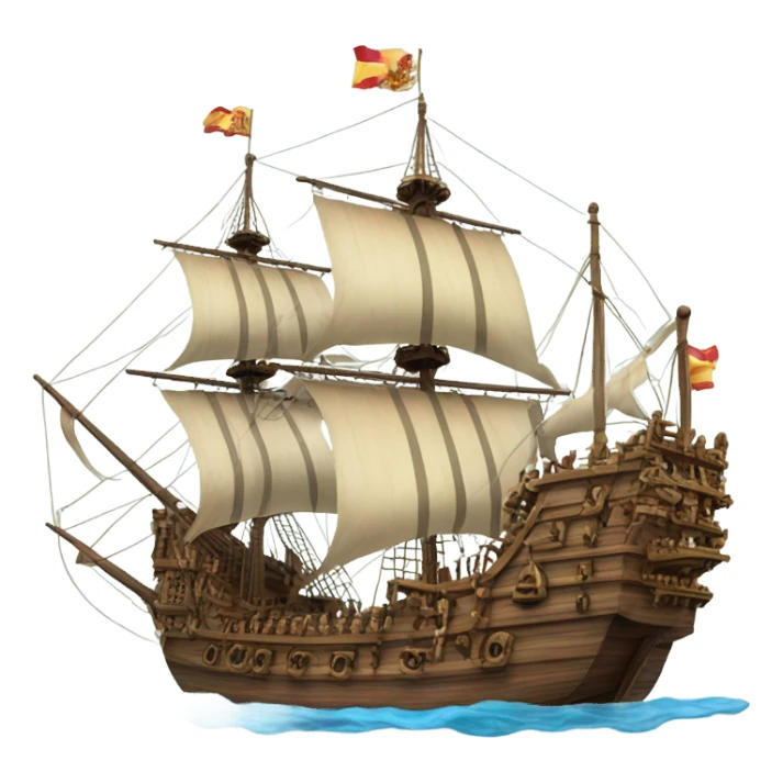 Spanish galleon on water sticker