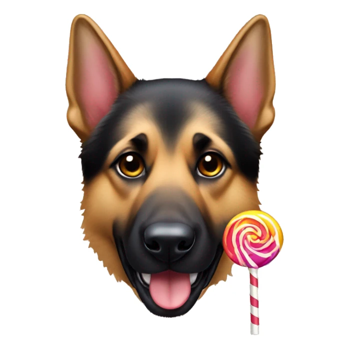 German shepherd dog and lollipop  sticker