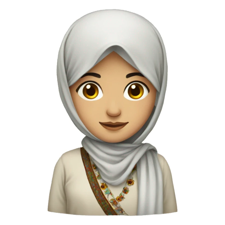 pashtun girl wearing traditional clothes sticker