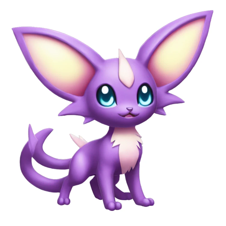 Shiny Dark Noibat-Skitty-Espeon-fusion-hybrid full body sticker