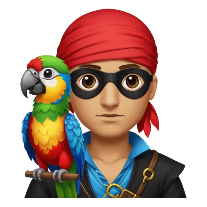pirate and parrot sticker