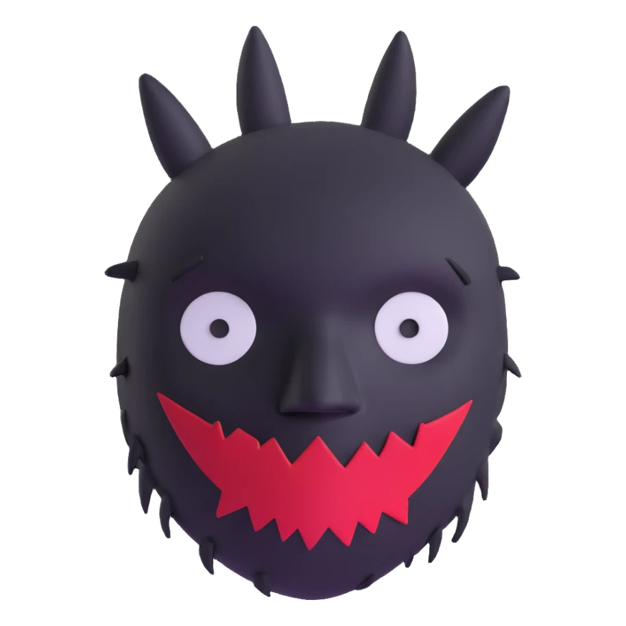 horror movie sackface mask with crude stitched features inspired by The Strangers sticker