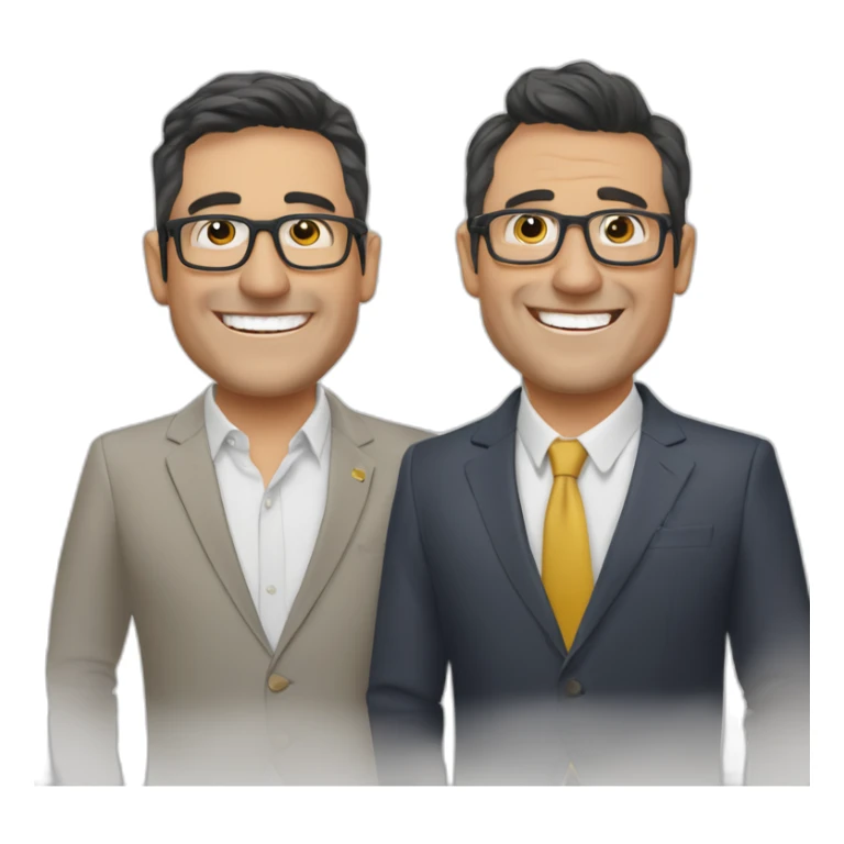 andreu buenafuente with berto romero, as radio talkshow hosts sticker