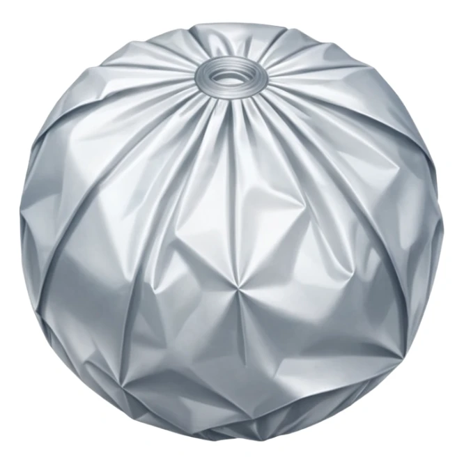 Photorealistic Crumpled up ball of clear plastic wrap sticker