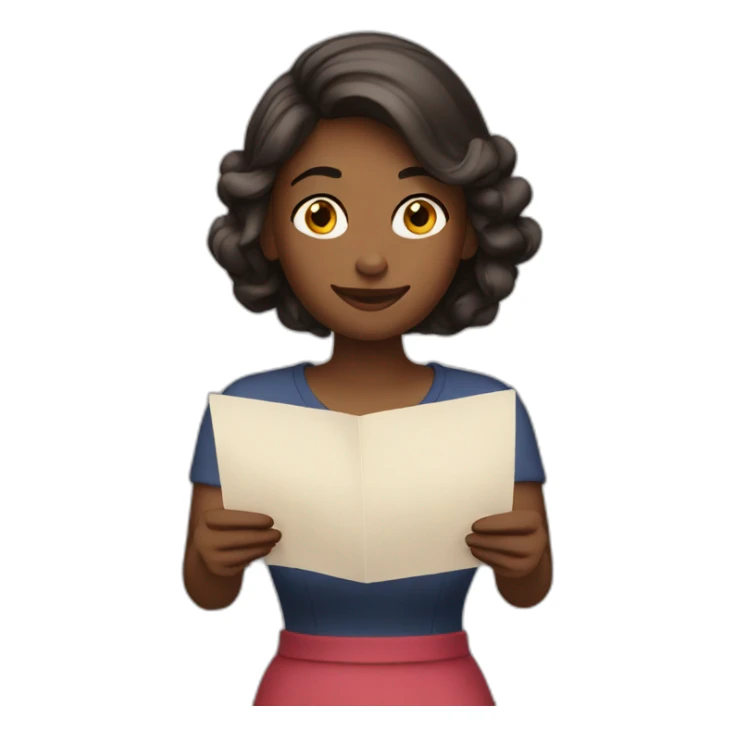 women reading love letter sticker