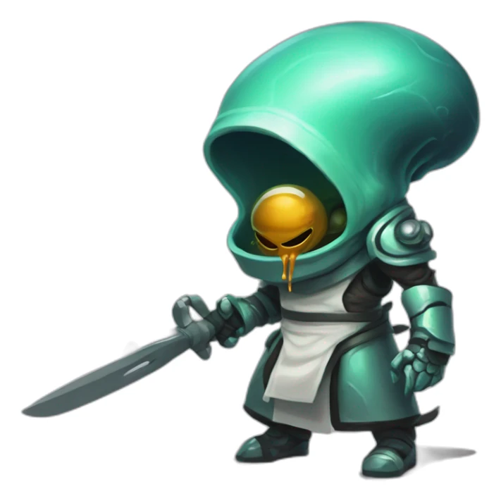alien chef scifi roguelike rpg style inspired by slay the spire digital art sticker