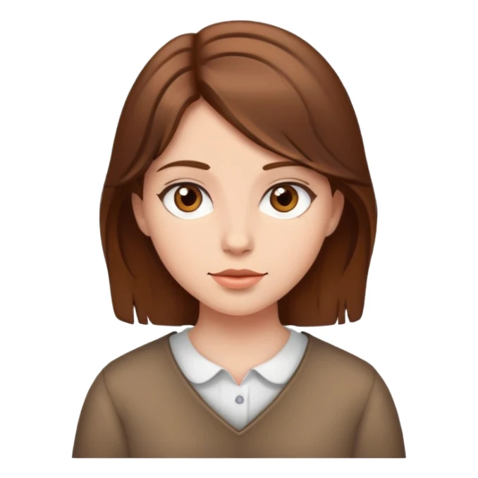 A girl whit brown hair sticker