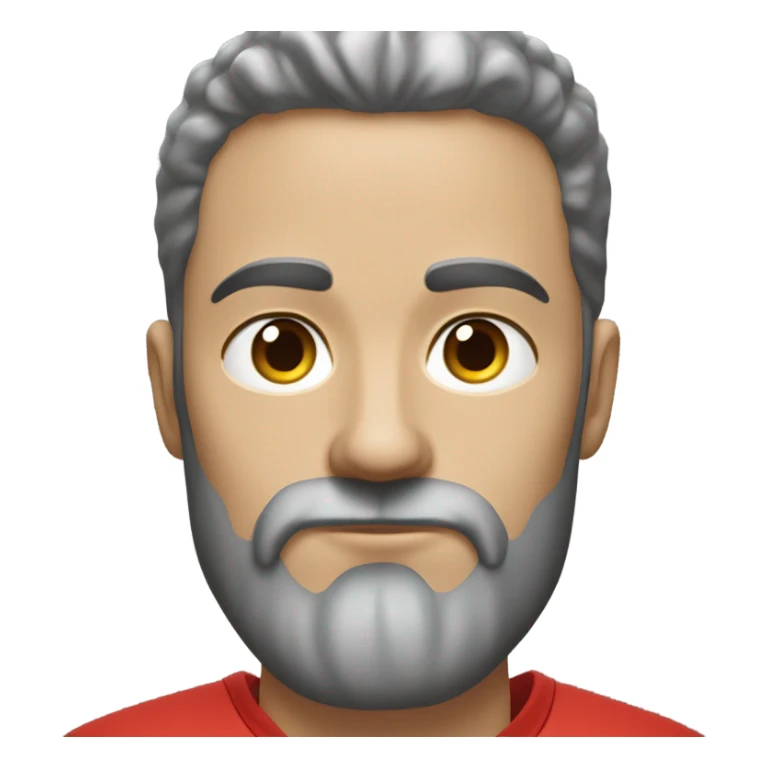 Visibly bored handsome white guy with a salt and pepper beard and brown longer hair wearing a red Nike hoodie   sticker