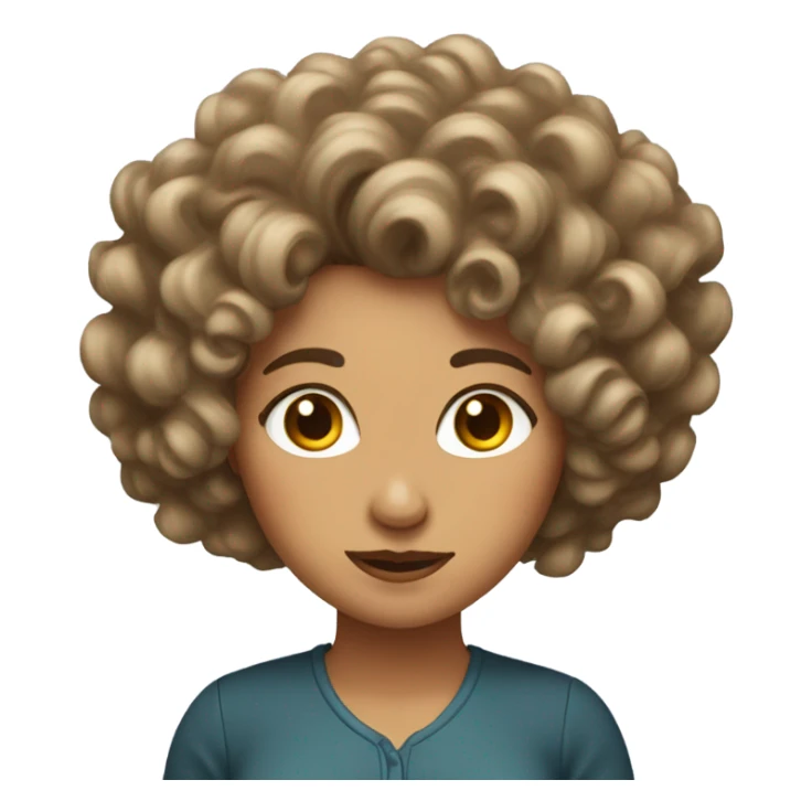 Lady with curly hair sticker