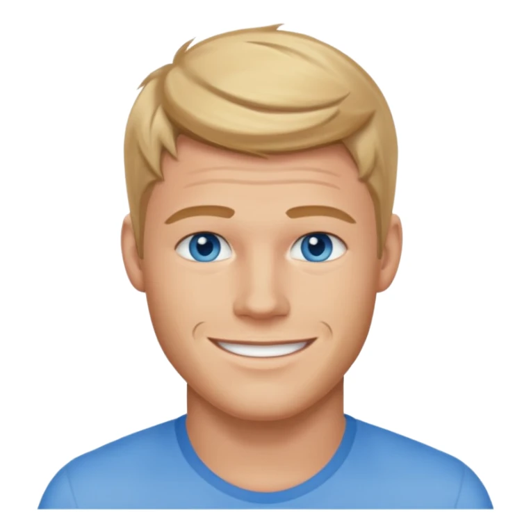 Smiling Trevor Donovan with blue eyes sticker