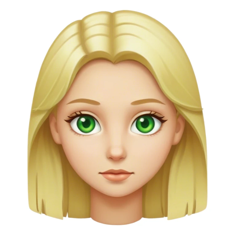 Blonde girl with green eyes sticker
