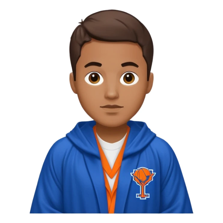 New York Knicks fan in a robe sticker
