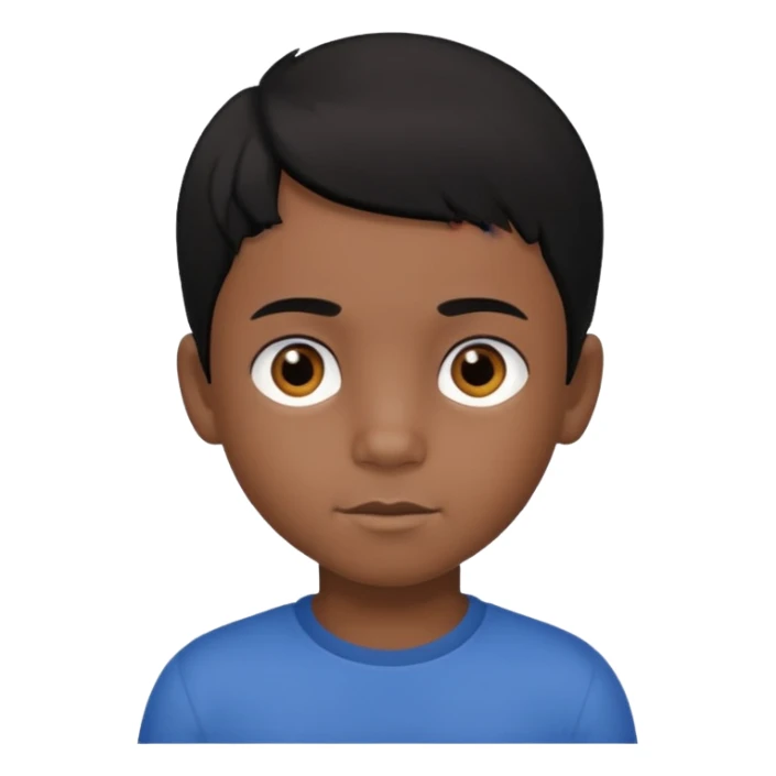 7 yaş siyah göz siyah saç erkek çocuk sticker