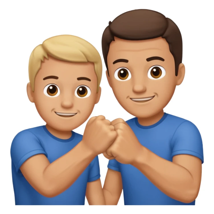 father and son fist bump with a happy hard as background sticker