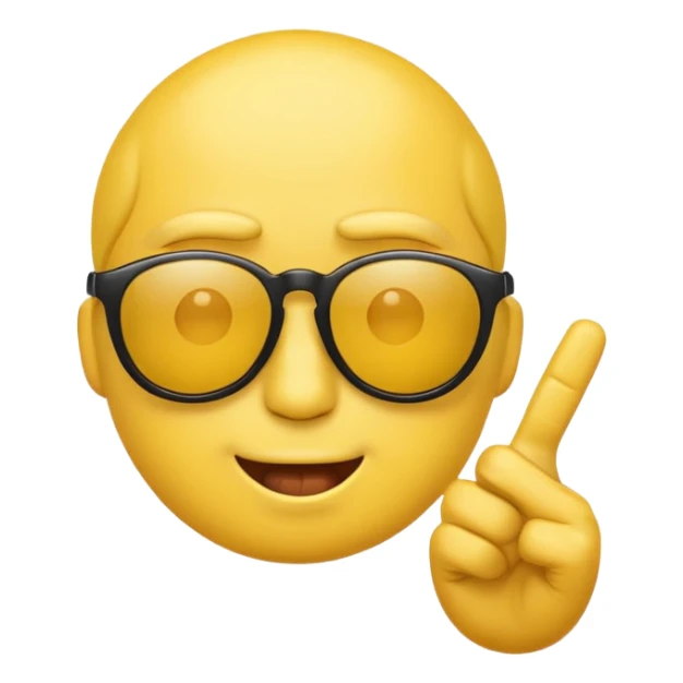 Yellow emoji with sunglasses giving middle finger sticker