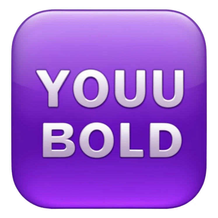 Shiny fancy purple big text saying "YOU" sticker