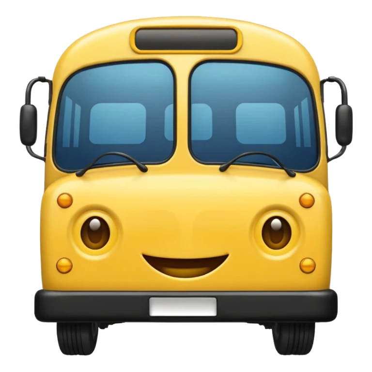 create me an emoji of an emoji going to a bus sticker