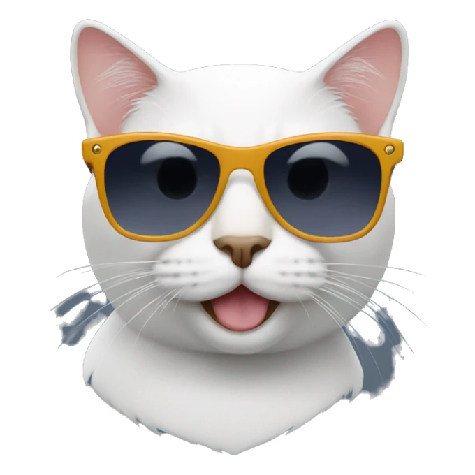 Cat with sunglasses sticker