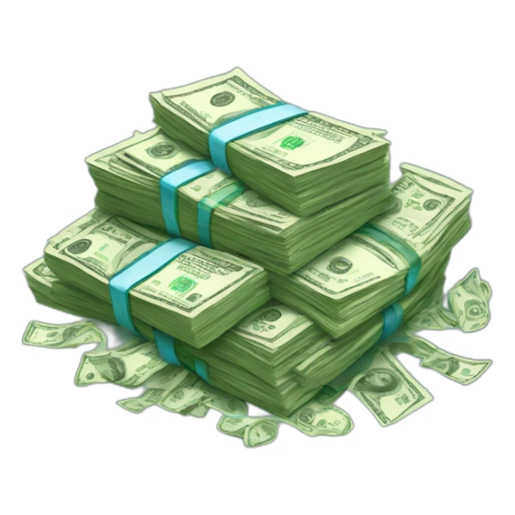 pile of cash sticker