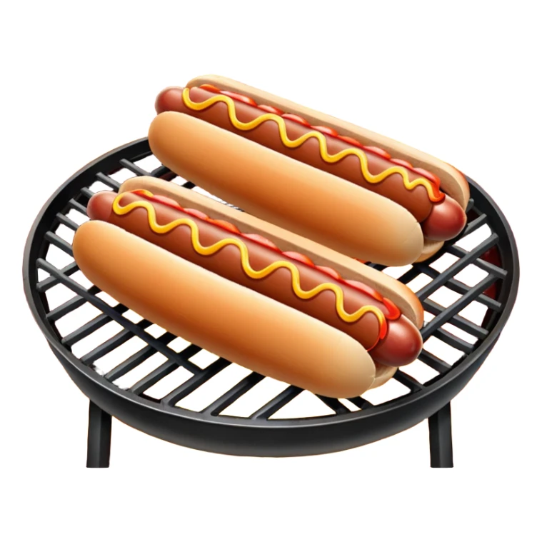 bbq hot dogs on grill sticker
