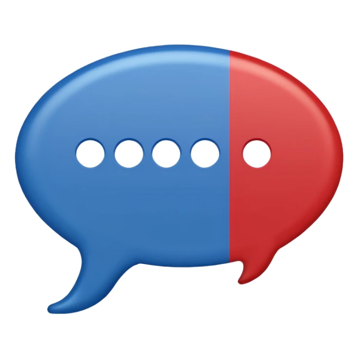 speech bubble with French flag colors sticker