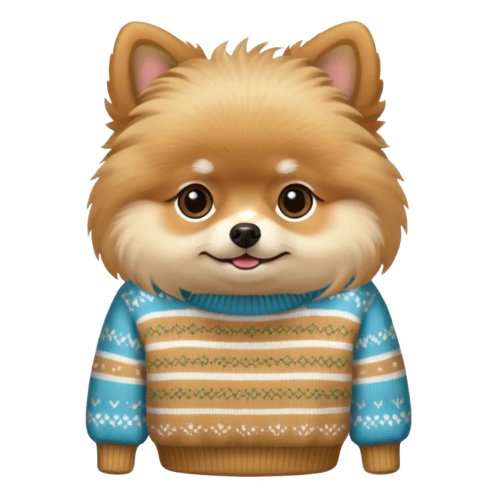 Pomeranian wearing clothes  sticker