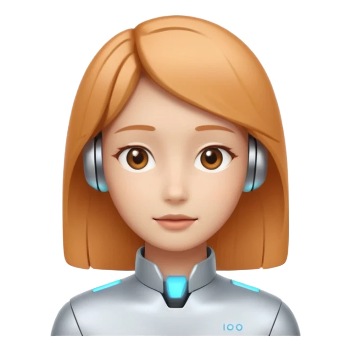 AI Ptch Agent holo-human-like Cyber AI face, warm, calm and friendly. Holographic look.Soft AI face with a listening, welcoming expression, minimal facial lines, calm eyes. Minimalistic presentation. sticker