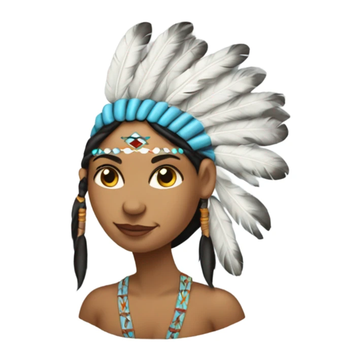 Female American Indian with a money cloud above her head sticker