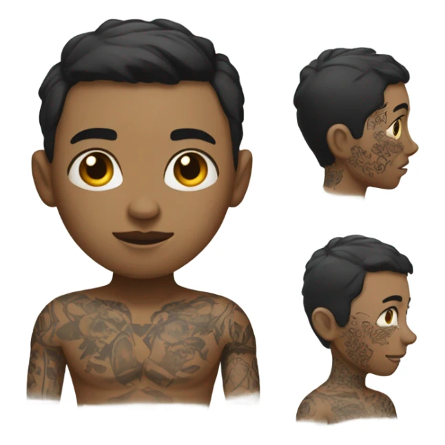 NEUTRO SHORTY WITH AL HIS TATTOS  sticker