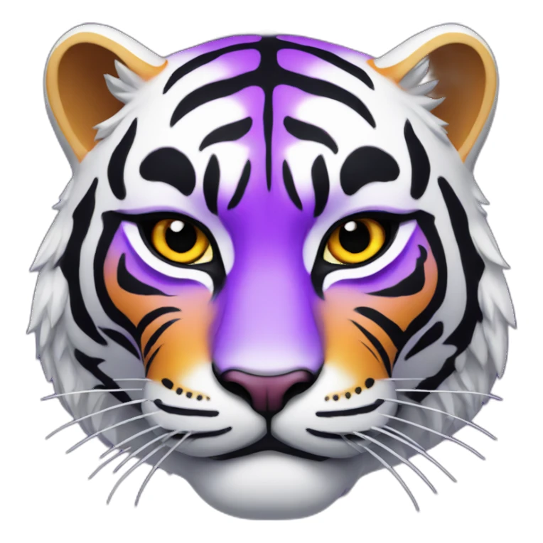 ultraviolet tiger Japanese mask sticker