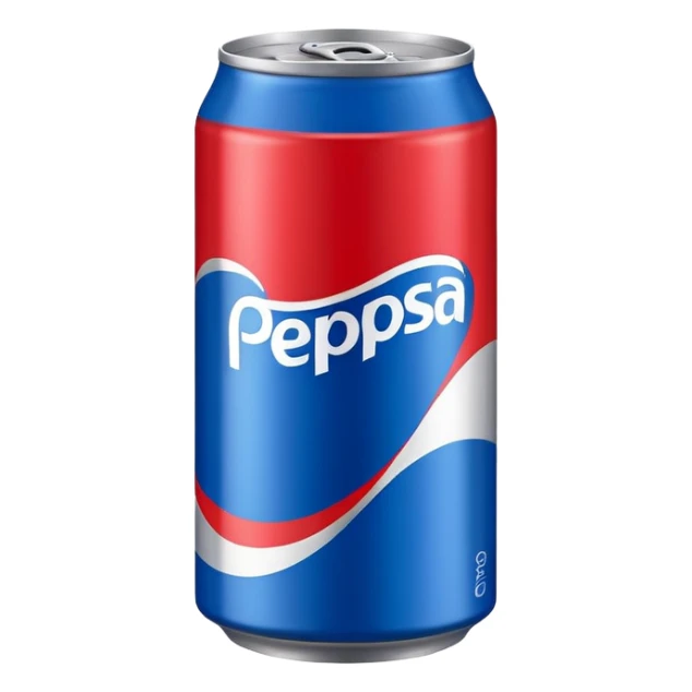 simplistic emoji of a Pepsi can, minimal details, bold colors, no text sticker