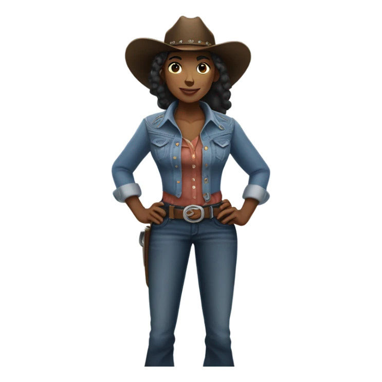 Black Cowgirl sticker