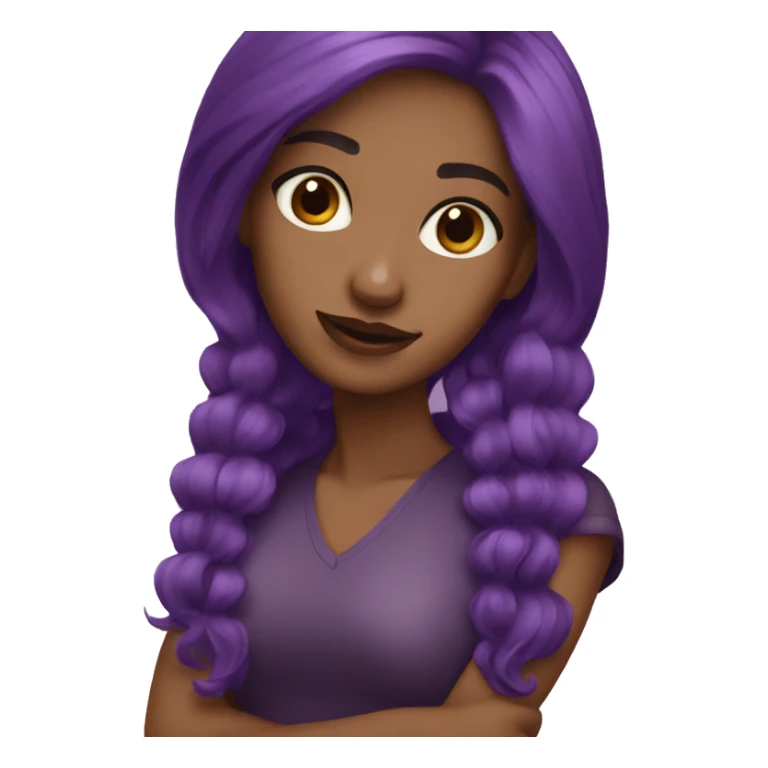 PURPLE CURY HAIR ARTIST GIRL sticker