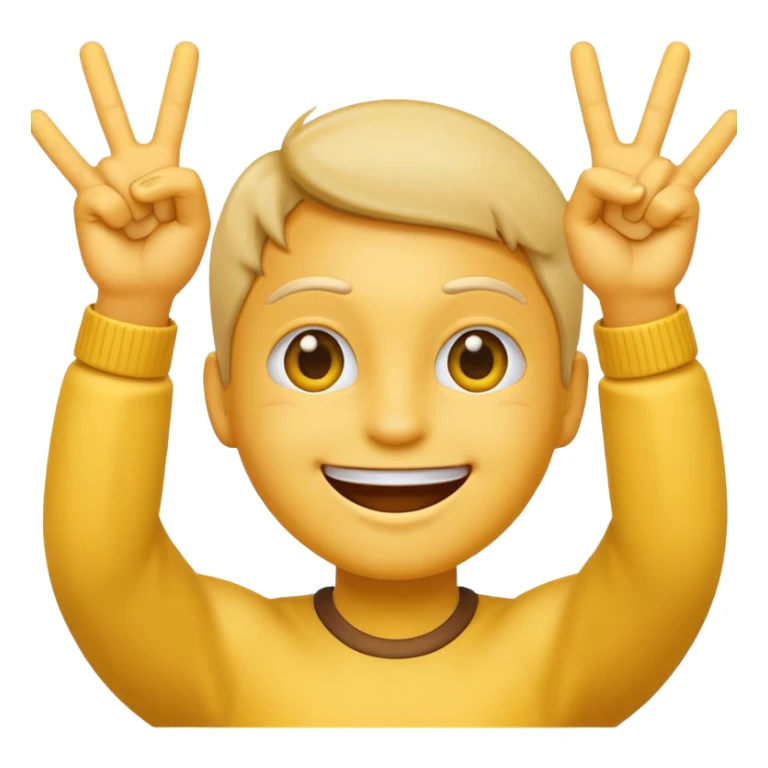 Can you make a smiling emoji that has 2 hands up with both middlefingers up? sticker