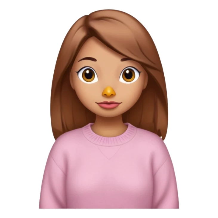 female Duck wearing soft pink sweater  sticker