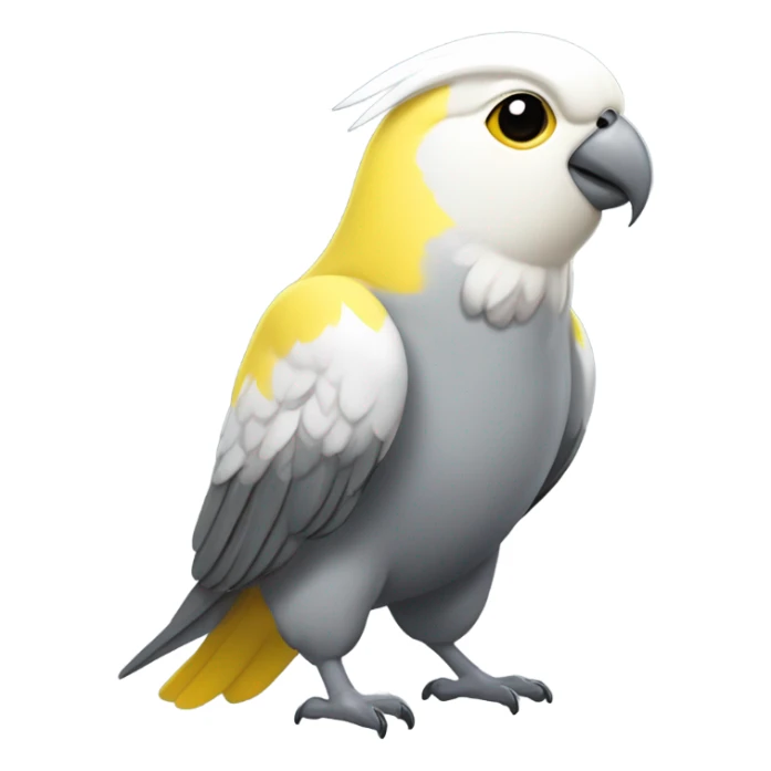 yellow and grey cockatiel weero sticker