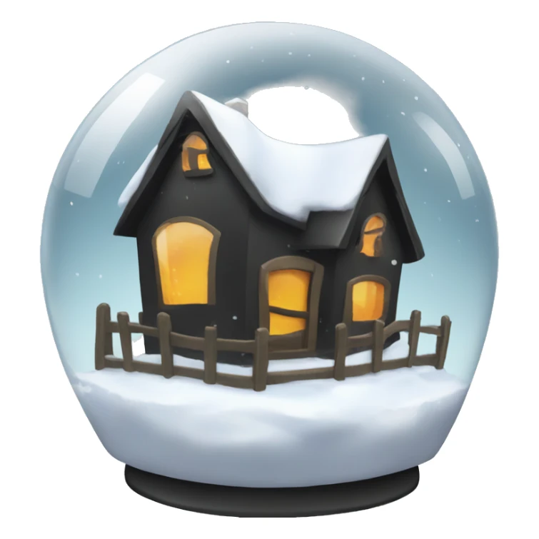 halloween snow globe, house, no background sticker