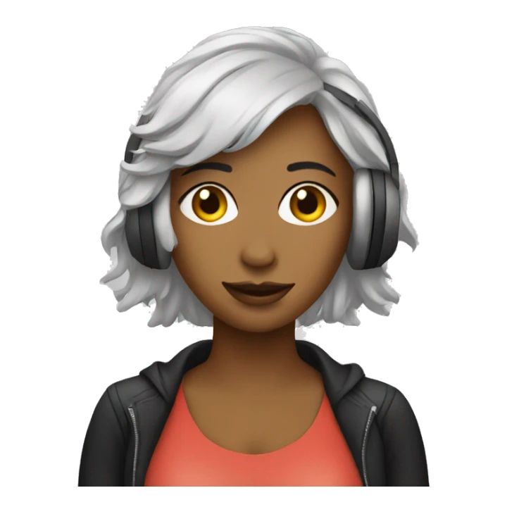 Music producer woman sticker