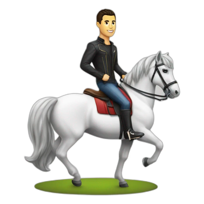 Cristiano ronaldo sur un cheval sticker