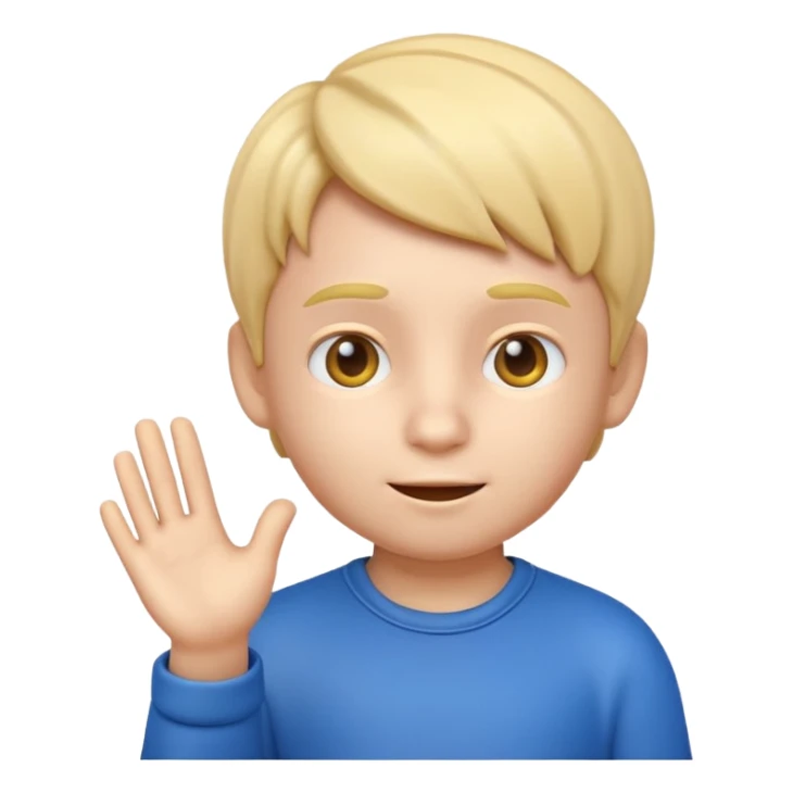 3D imoji of  The little boy who is a magic designer, he is a graphic designer, he should not be holding anything  sticker