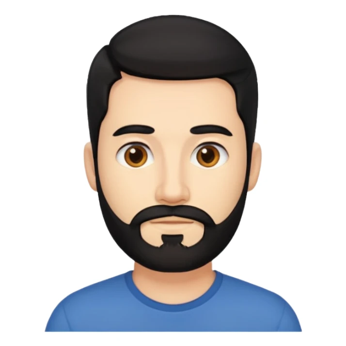 35 yaş hafif sakallı siyah saç beyaz ten erkek sticker