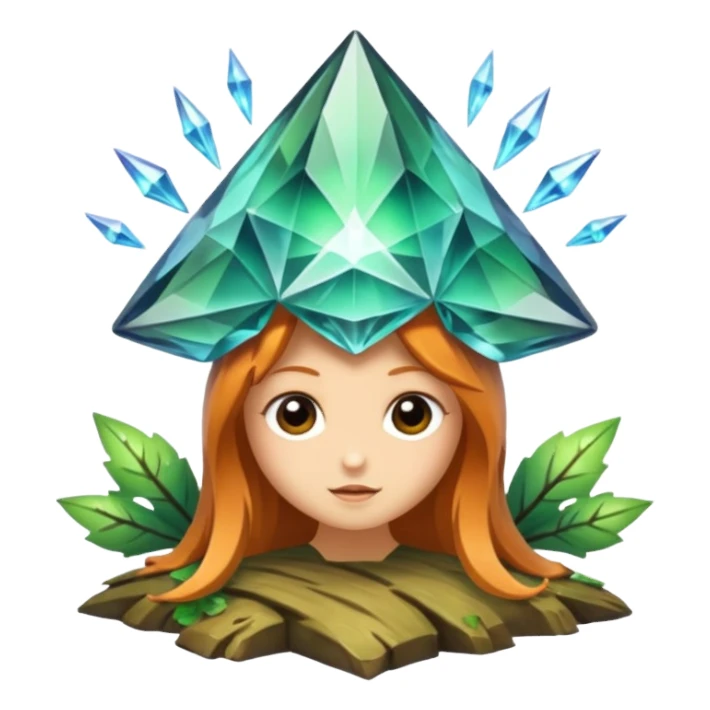 woodland fairy mind blown crystal burst sticker