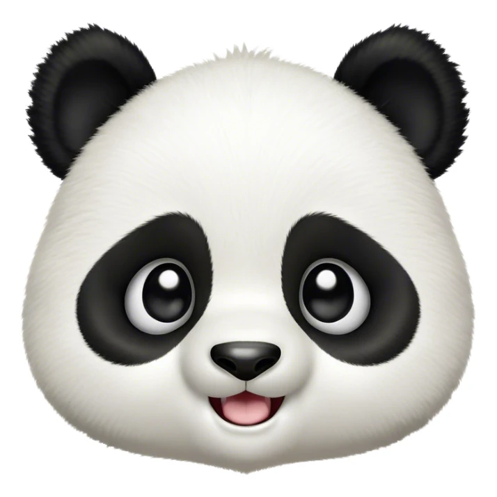 Cinematic Comical Baby Panda Portrait Emoji, Head tilted dramatically with an exaggeratedly amused expression, featuring a quirky, fluffy black and white Fur with wide, expressive eyes filled with playful disbelief, Simplified yet hilariously expressive features, highly detailed, glowing with a slightly sassy glow, high shine, dramatic yet playful, stylized with an air of cheeky mischief, bright and endearing, soft glowing outline, capturing the essence of a spirited and over-the-top baby panda, so meme-worthy it feels like it could roll its eyes into internet fame instantly! sticker