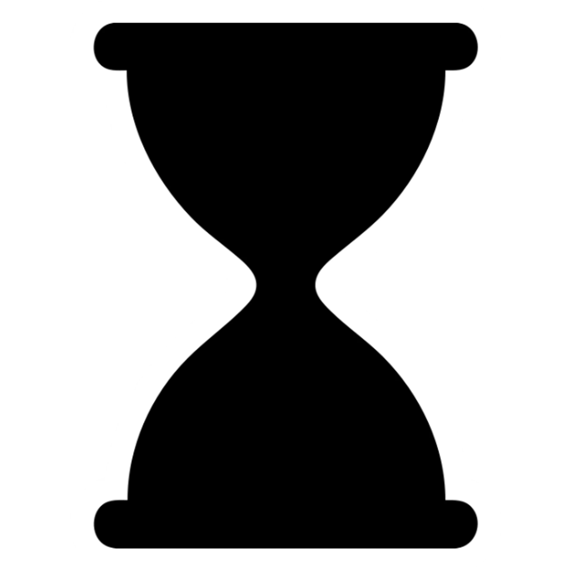 hourglass icon in color #7CB4A9, filled, modern, no text sticker
