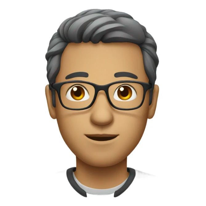 male portrait with glasses sticker