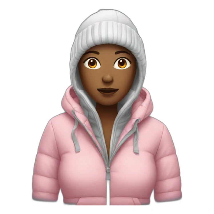 woman, cold, clothes sticker