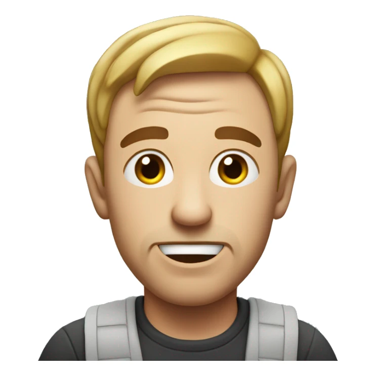 casual portrait of a man farting  sticker